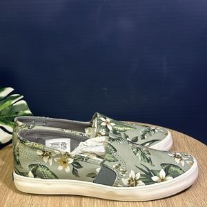 Keds Women's Floral Slip-On Shoes - Green